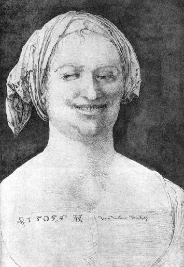 Albrecht Durer Laughing Peasant Woman